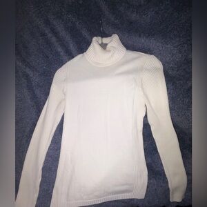 Leo & Nicole Cream Turtleneck Sweater
